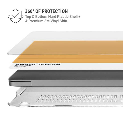 Amber Yellow MacBook Pro 14in (2021-24) Case plus Skin